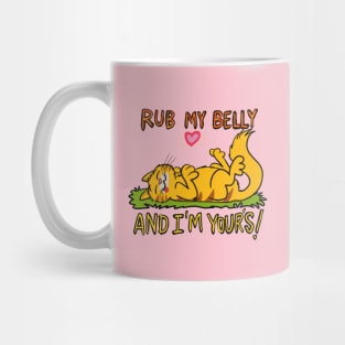 Rub my belly kitty Mug